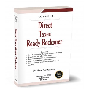 Taxmann’s Direct Taxes Ready Reckoner 2026 (50th Golden Jubilee Edition) – By Dr. Vinod K. Singhania [Free Delivery]
